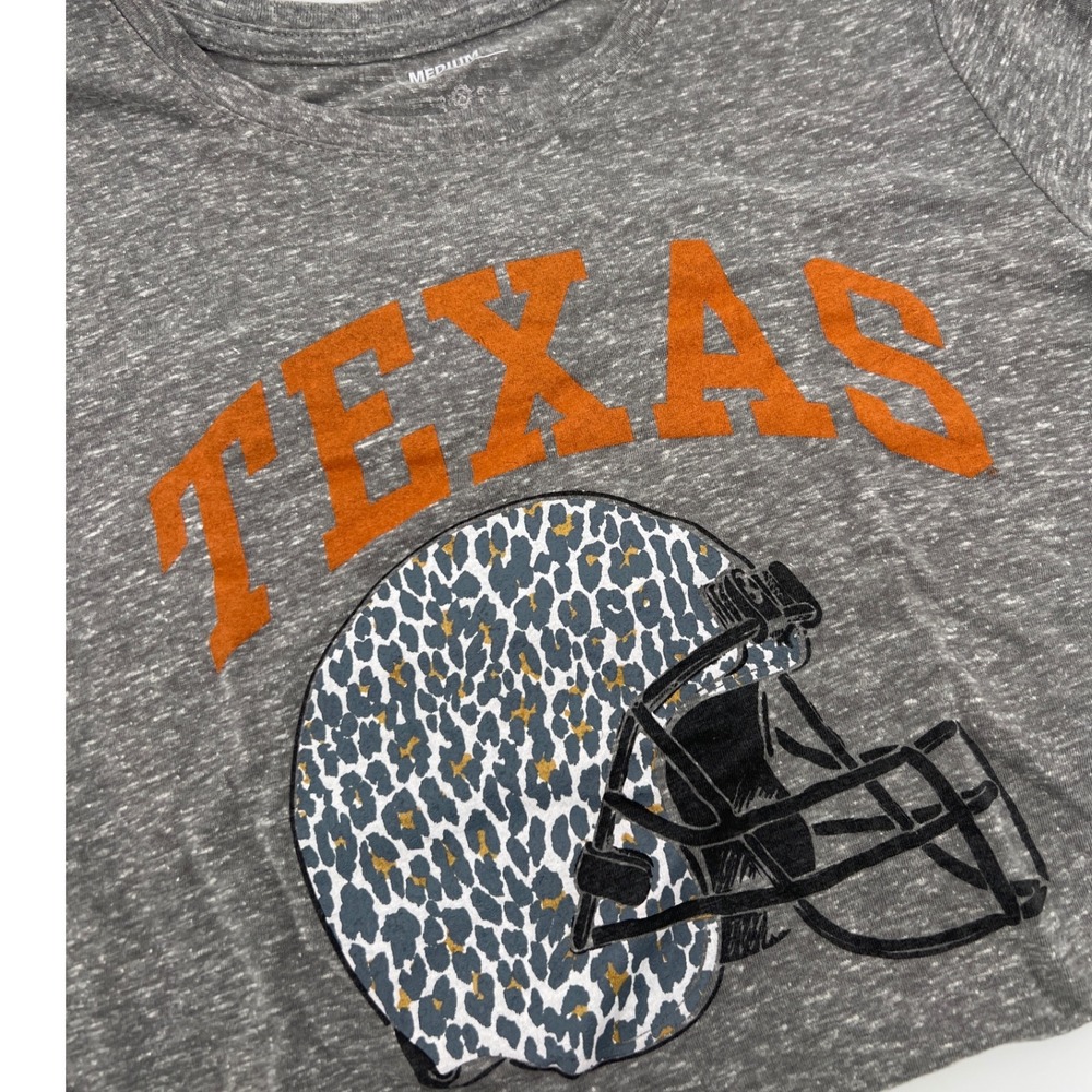 Texas‎ Longhorn Football Helmet Graphic T Shirt Womens Size Medium Top